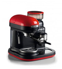 Ariete 1318 macchina da caffè con macinacaffè - 1 filtro - montalatte - 15 bar - 1080 watt - 0,8 litri - linea moderna - rosso - 00M131800AR0