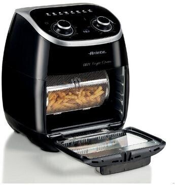 Ariete 4619 airy fryer oven - friggitrice ad aria e forno elettrico con girarrosto - cestello rotante - essiccatore - 2000 watt - 11 litri - nero