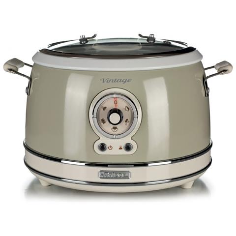 Ariete 2904 rice cooker - cuociriso elettrico con bowl in ceramica - sushi fatto in casa - multicooker - linea vintage - 3,5 l - 650 w - beige - 00C290403AR0