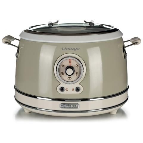 Ariete 2904 rice cooker - cuociriso elettrico con bowl in ceramica - sushi fatto in casa - multicooker - linea vintage - 3,5 l - 650 w - beige - 00C290403AR0