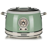 Ariete 2904 rice cooker - cuociriso elettrico con bowl in ceramica - sushi fatto in casa - multicooker - linea vintage - 3,5 l - 650 w - verde - 00C290404AR0