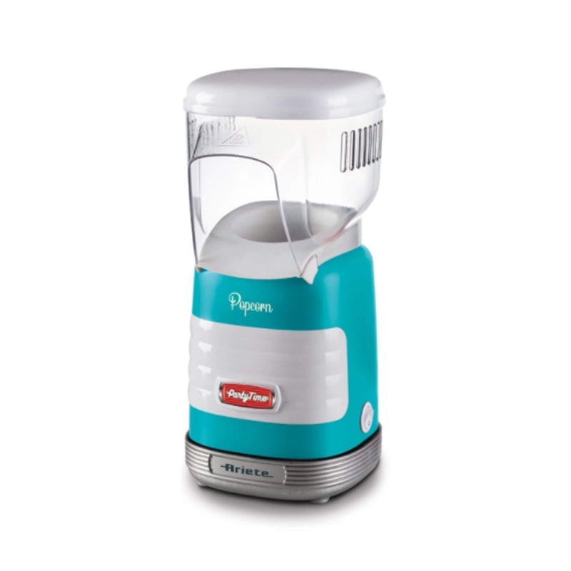 Ariete 2956, pop corn party time, macchina per pop corn, scoppia 60gr di mais per pop corn in 2 minuti con aria calda, senza grassi, 1000 watt, azzurro - ARI2956