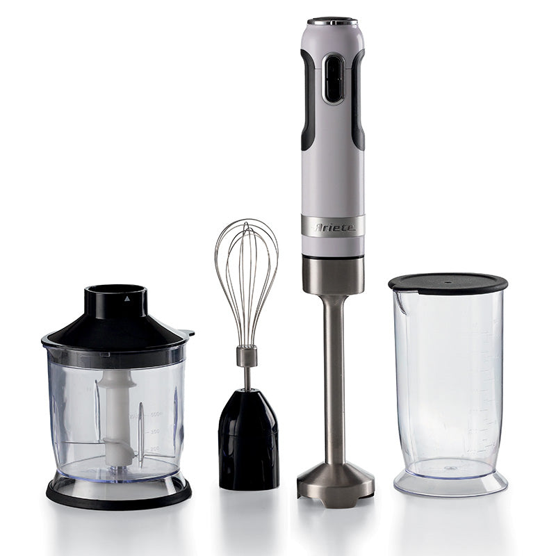 Ariete 602 frullatore a immersione moderna, 1000w, 10 velocità + turbo, accessori inclusi, bianco - ARI0602/01