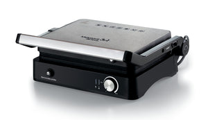 Ariete 1934 metalgrill 3in1, griglia elettrica per grigliate miste, 2000w, 3 modalità di cottura, piastre antiaderenti, silver/black