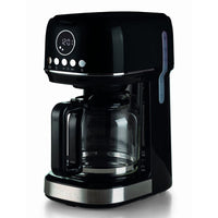 Ariete 1396 macchina da caffè con filtro moderna, caffè americano, capacità fino a 15 tazze, base riscaldante, display lcd, filtri estraibili e lavabili, nero - ARI1396/02