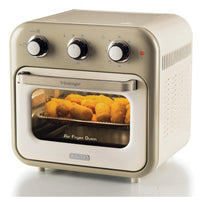 Ariete 4632 friggitrice ad aria e forno vintage, 1400w, 2in1, capacità 16l, accessori inclusi, timer 60 minuti, doppio vetro, beige - 4632/03 BEIGE