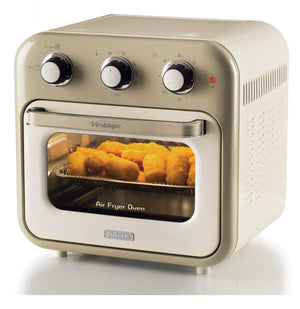 Ariete 4632 friggitrice ad aria e forno vintage, 1400w, 2in1, capacità 16l, accessori inclusi, timer 60 minuti, doppio vetro, beige - 4632/03 BEIGE