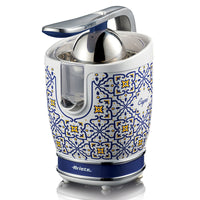 Ariete 413, spremiagrumi capri, spremiagrumi elettrico con leva, 2 coni per frutti grandi e piccoli, beccuccio salvagoccia, motore silenzioso, spremitura professionale, corpo in metallo - ARI413CA