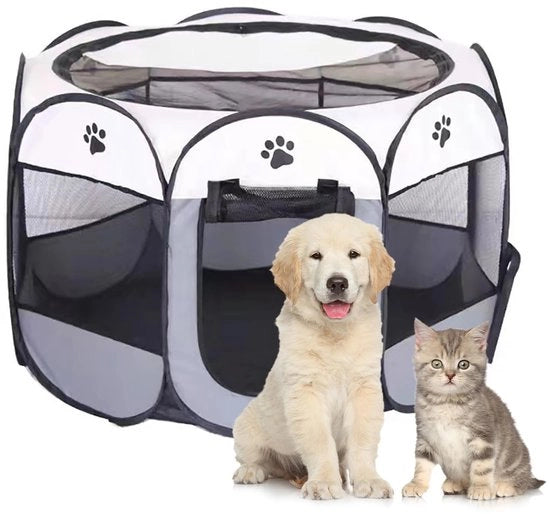 Porta Cani Portatile - Box per Interno/Esterno - Impermeabile in Tessuto Oxford - Adatto per Cucciolo/Gatto/Capretto - Dimensioni 73 x 73 x 43 cm - Porta Cani