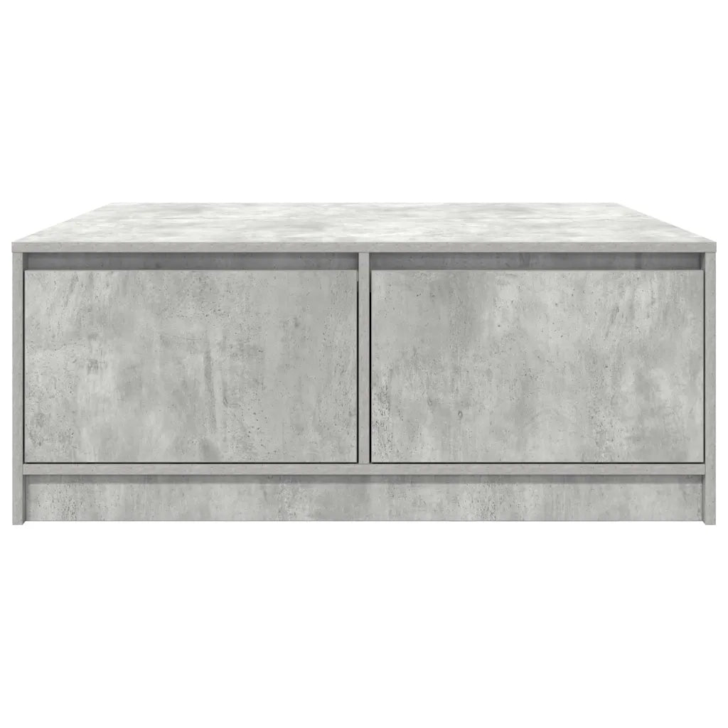 Tavolino da Salotto con Cassetti Grigio Cemento 100x100x40 cm 3328402