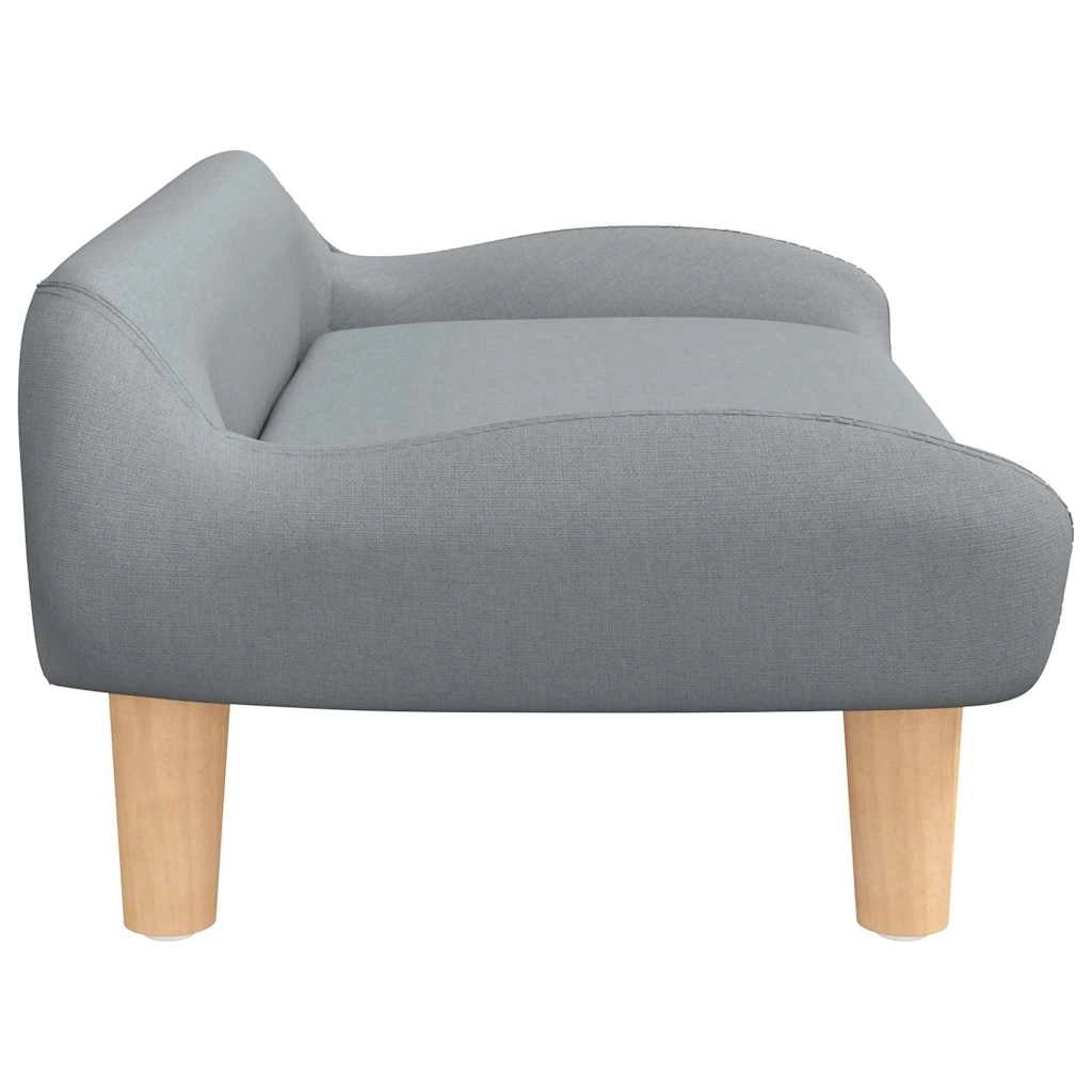 Cuccia per cani comoda cesta da divano colore chiaro 70 x 40 x 24 cm tessuto grigio 02_0043100