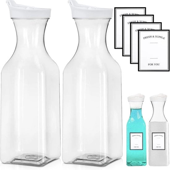 Dispensatore di Detersivo 1500 ml - Doseatore Riciclabile per Detersivo e Polvere - 2 Pezzi