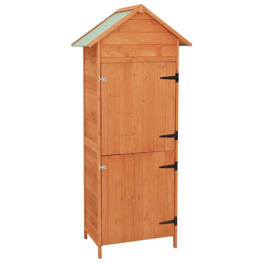 Armadietto da Giardino Marrone 42,5x64x190 cm