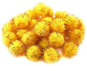 Mini-pomponi - Accessori per hobby - 100 pezzi - Giallo - Palle soffici - Ideali per progetti DIY - Adatti per uso creativo