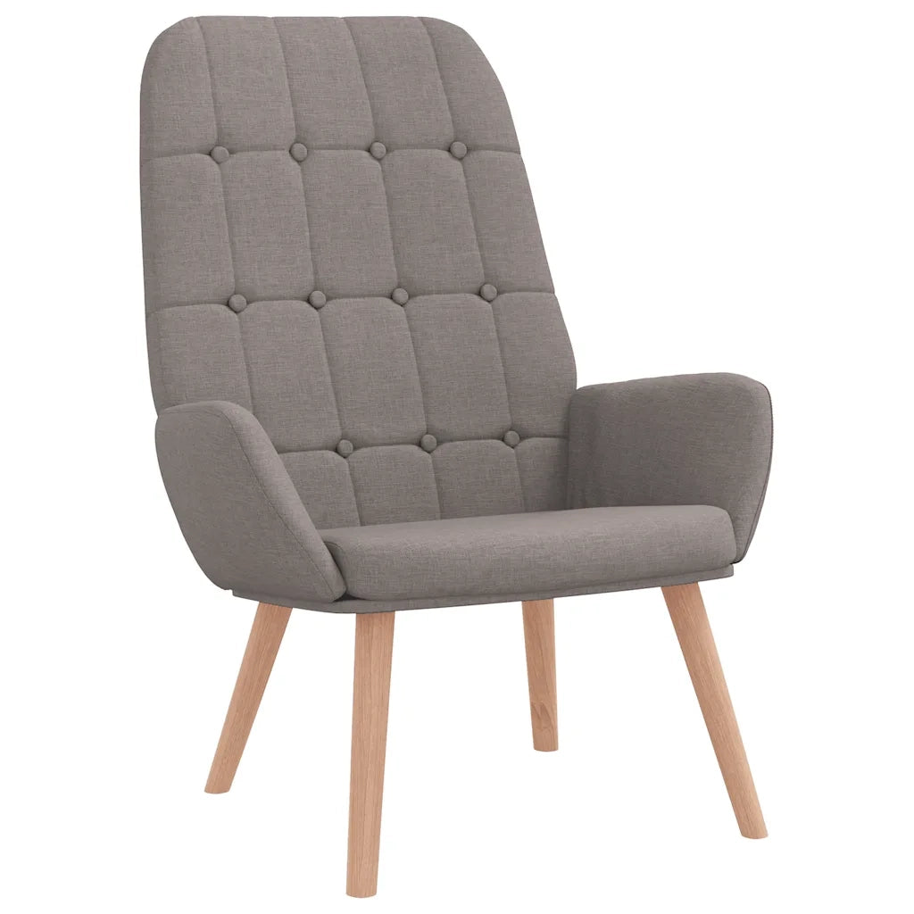 vidaXL Poltrona Relax con Poggiapiedi Tortora in Tessuto