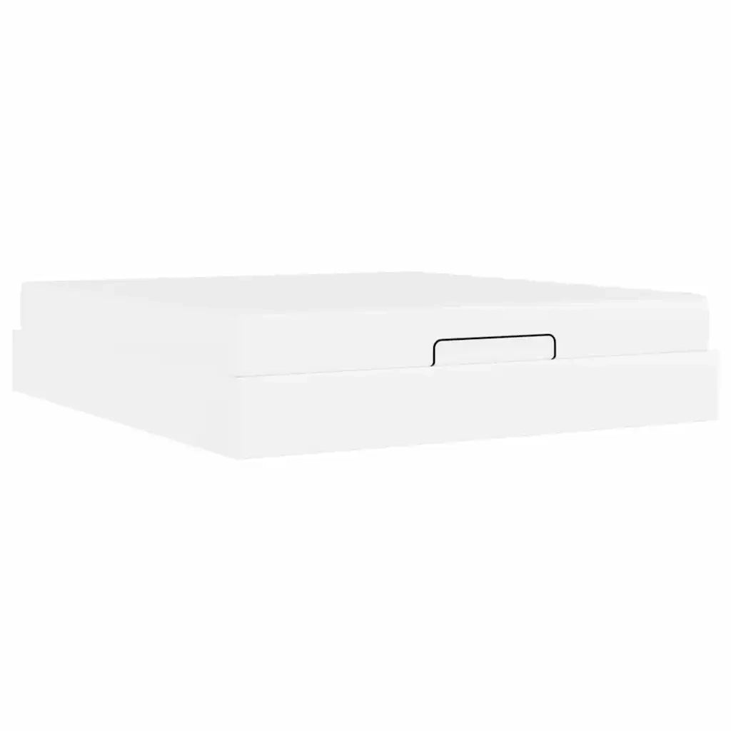 vidaXL Struttura letto con materasso Bianco Puro 180 x 200 cm