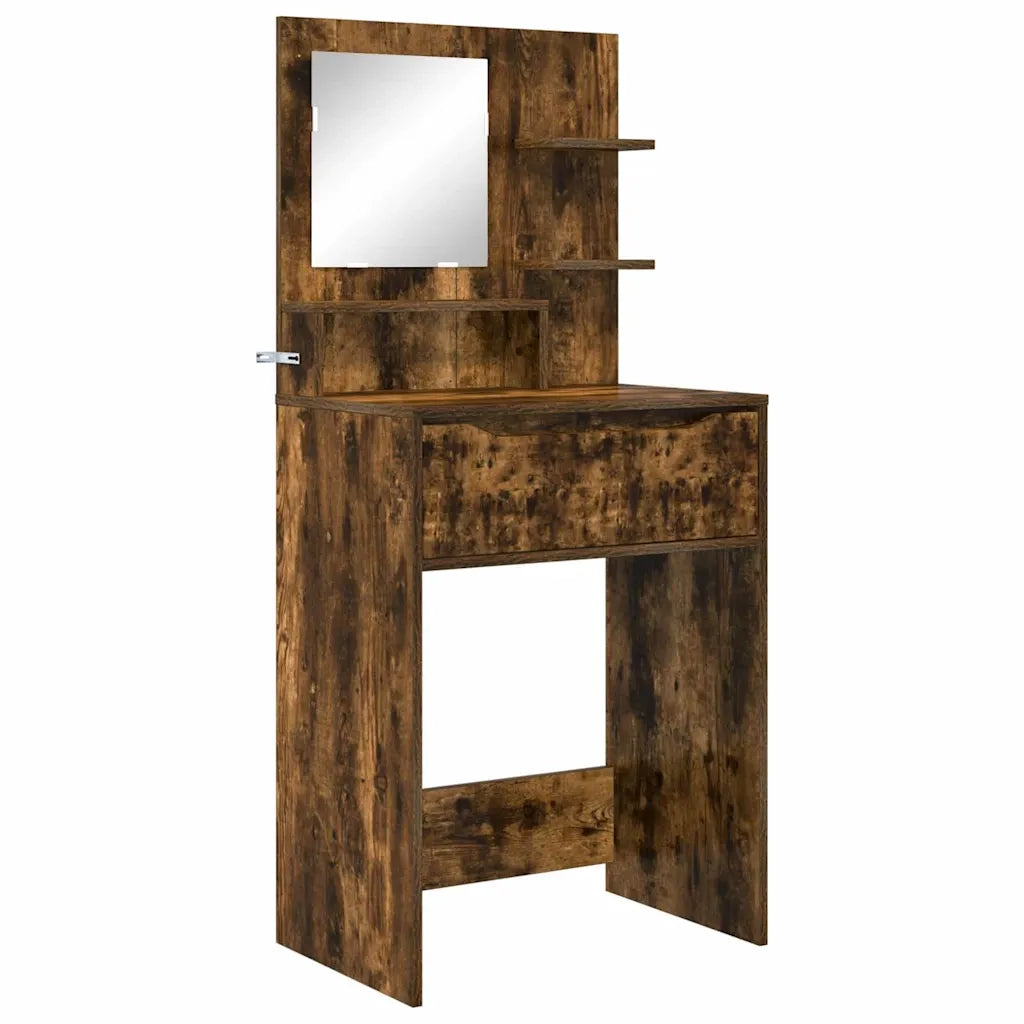 Tavoli da Trucco per Camera da Letto con cassetto Rovere fumé