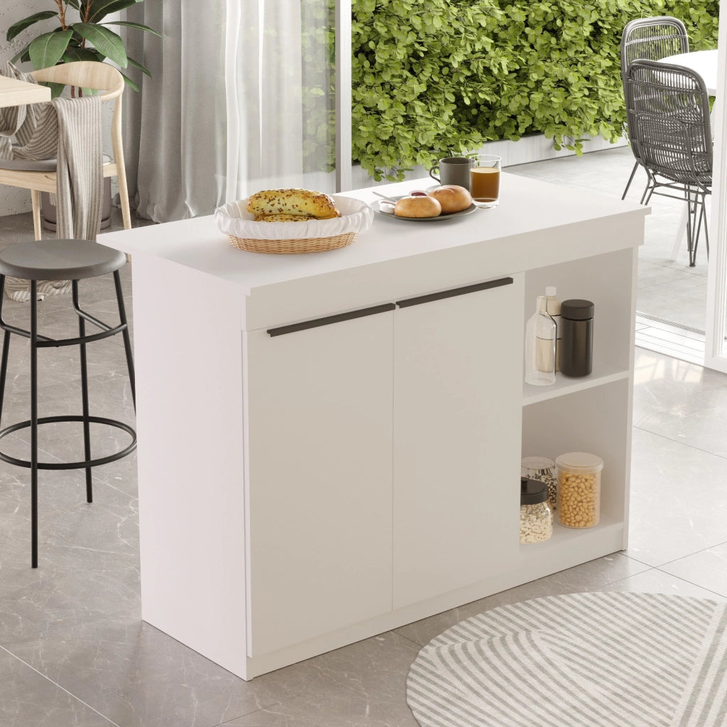 Tavolo da cucina in legno "Orlando" - 120 x 60 x 88 cm - Bianco