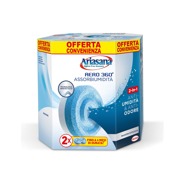 Bipacco Di Ricariche assorbi umidità Tab Universali Inodore 2X450g Aero 360°