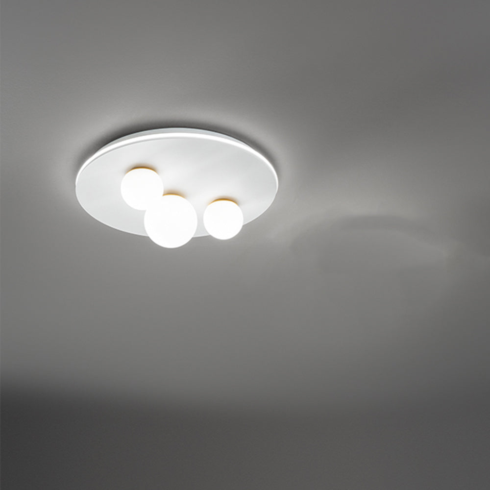 Plafoniera Moderna Ball Metallo Bianco Acrilico Led 48W 3000K