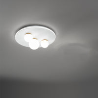 Plafoniera Moderna Ball Metallo Bianco Acrilico Led 48W 3000K