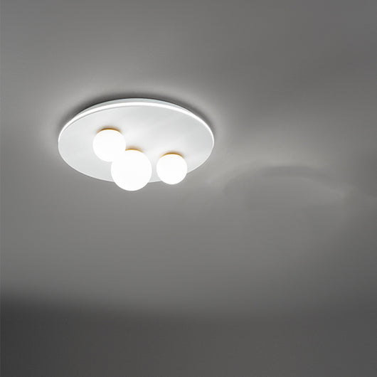 Plafoniera Moderna Ball Metallo Bianco Acrilico Led 48W 3000K