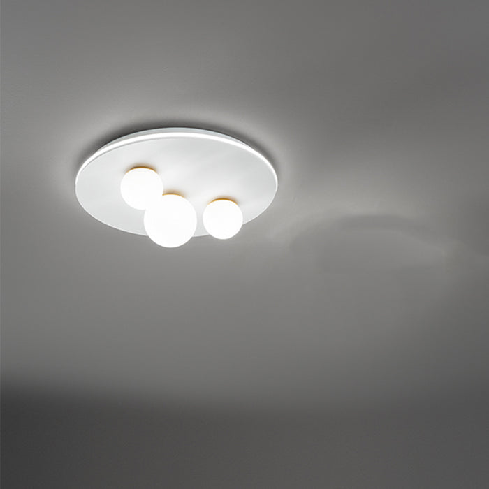 Plafoniera Moderna Ball Metallo Bianco Acrilico Led 48W 3000K
