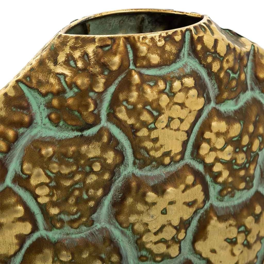Vaso metallo dorato 29x9.5x35h cm