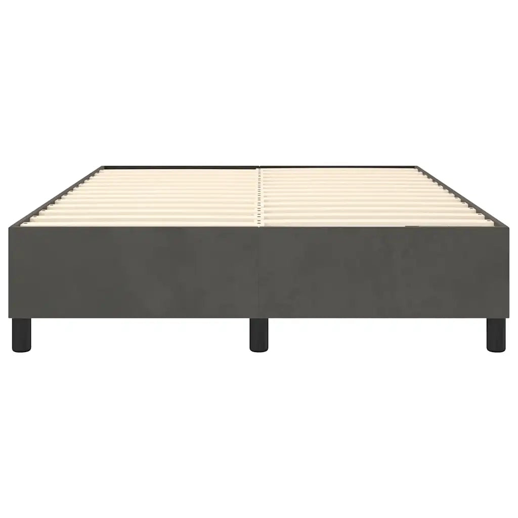 Struttura Letto a Rete a Molle Grigio Scuro 140x190 cm Velluto 3121115