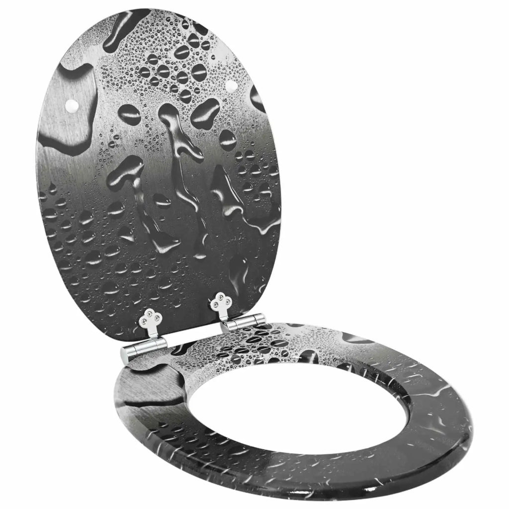 Sedile per toilette con chiusura morbida 2 pcs Grigio