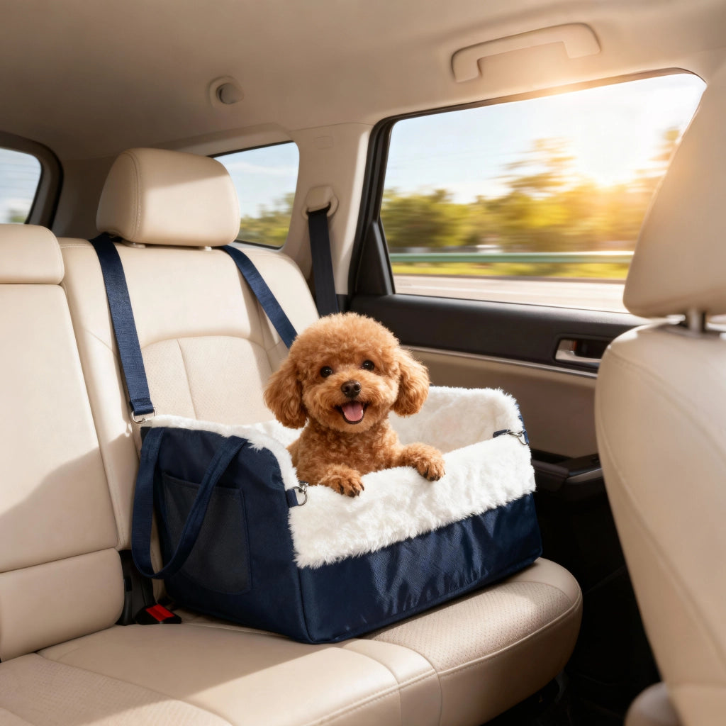 Seduta Auto per Cani con Cintura di Sicurezza ¨C Zephmum ¨C Blu 55x46x32 cm