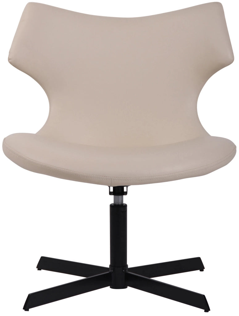 Sedia da lounge Welland in similpelle crema
