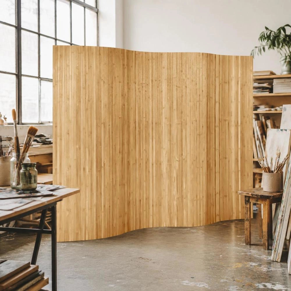 Bamboo Room Divider 250x165 Cm Natural