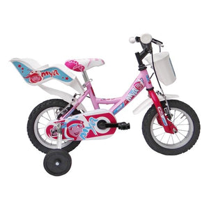 Bicicletta mandelli 120125005 sport one mya con rotelle rosa e ciclami