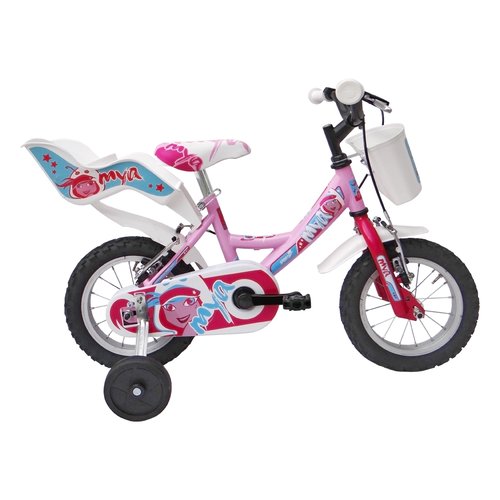 Bicicletta mandelli 120125005 sport one mya con rotelle rosa e ciclami