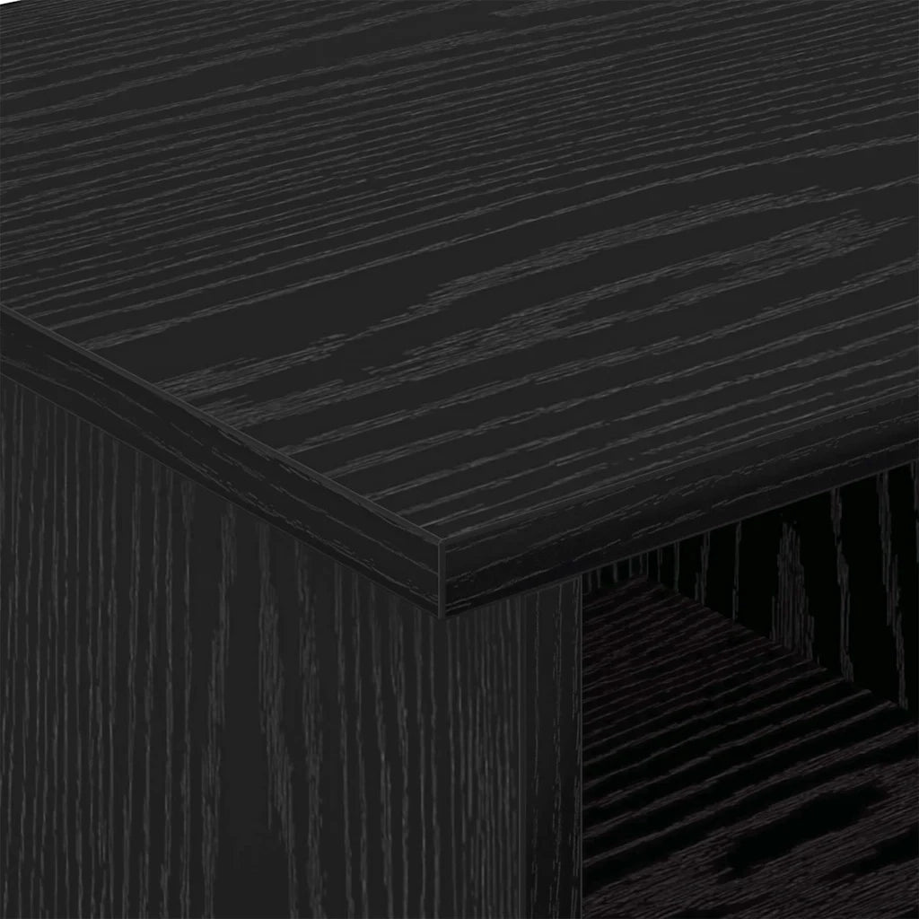 Supporto TV Rovere Nero 68,5 x 35 x 35 cm Legno multistrato 891041