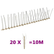 Set Dissuasori per Uccelli e Piccioni 20 pz 4 File 10 m cod mxl 55154