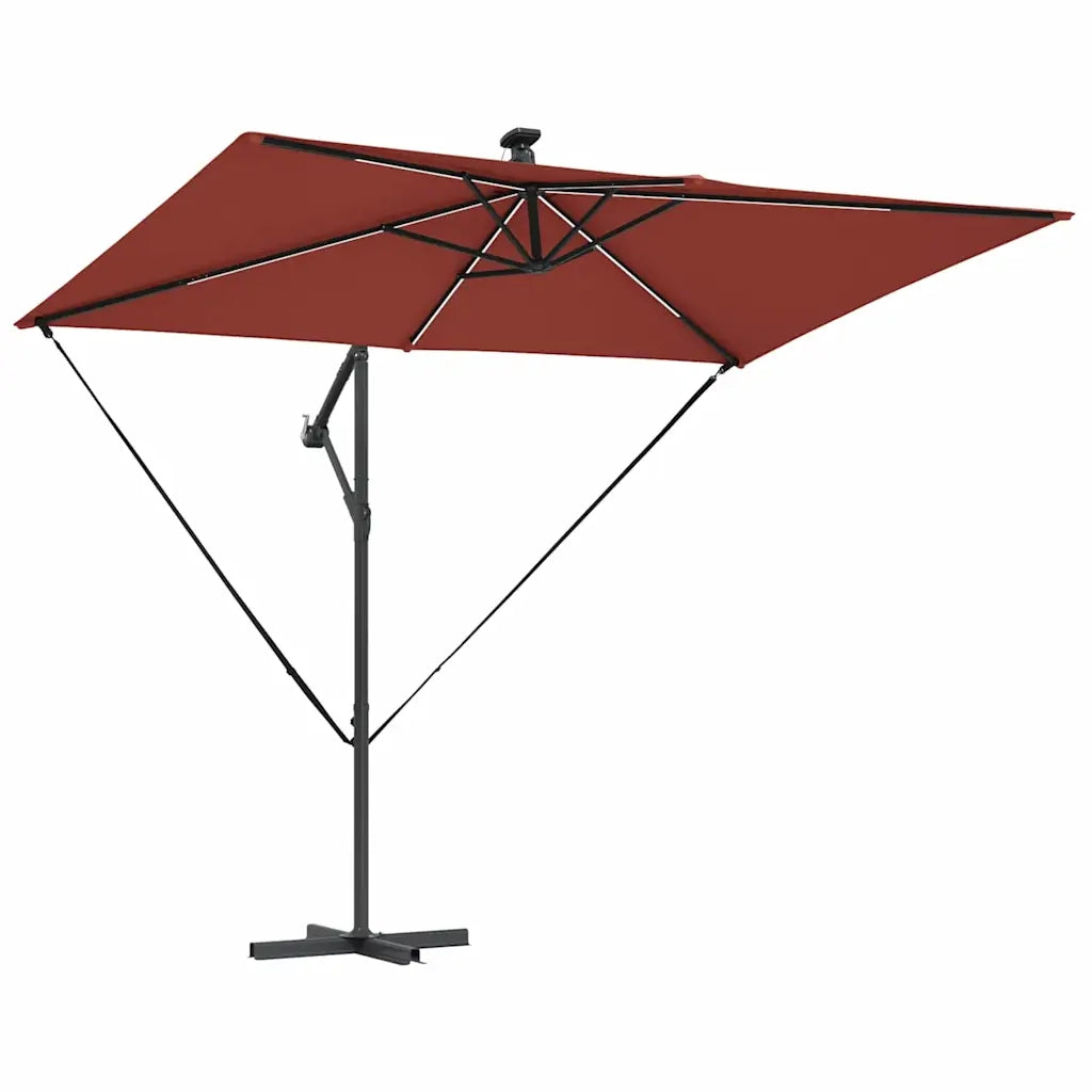vidaXL Ombrello a bilanciere a forma di banana Terracotta