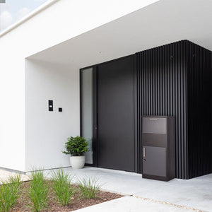 Cassetta postale per pacchi nera 50x37,5x115cm Portapacchi con serratura