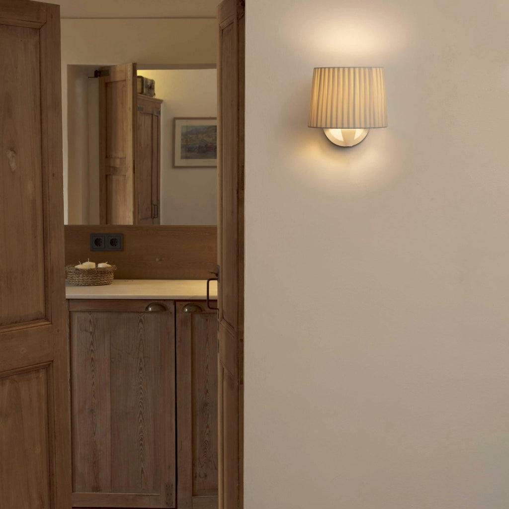 Faro Barcelona 64306-35 - SAMBA Lampada da parete bianca/bordata beige