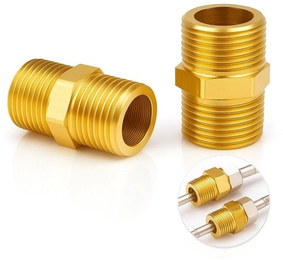 Doppio Fusto G1 in Ottone - 4/4 Pollici Buitendraad - Ø31 mm - Resistente alla Corrosione - Connettore a Viti