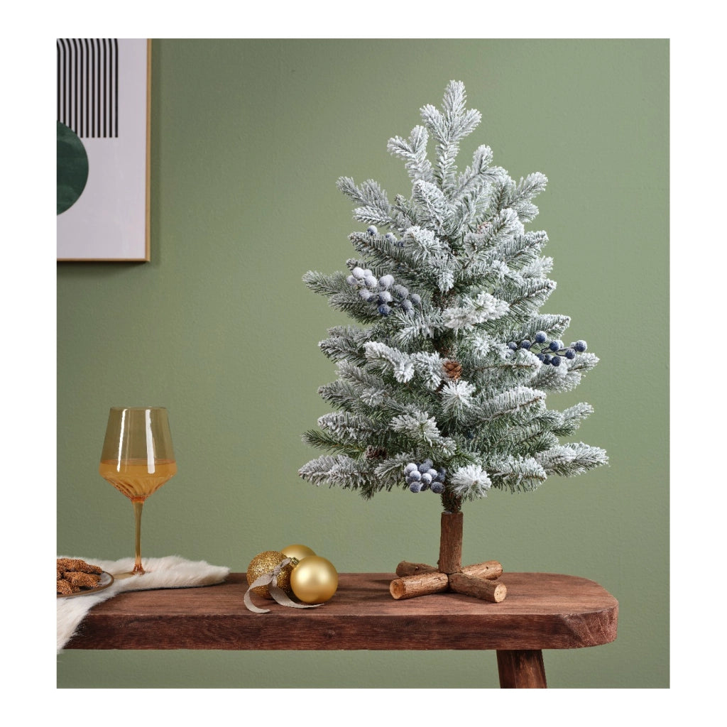 Mini Albero Aspen innevato D35 H45cm