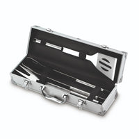 Valigetta Con 3 Utensili Per Barbecue In Acciaio Inox - Ompagrill 03380