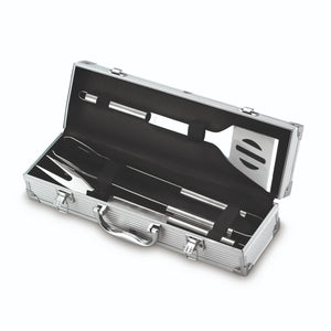 Valigetta Con 3 Utensili Per Barbecue In Acciaio Inox - Ompagrill 03380
