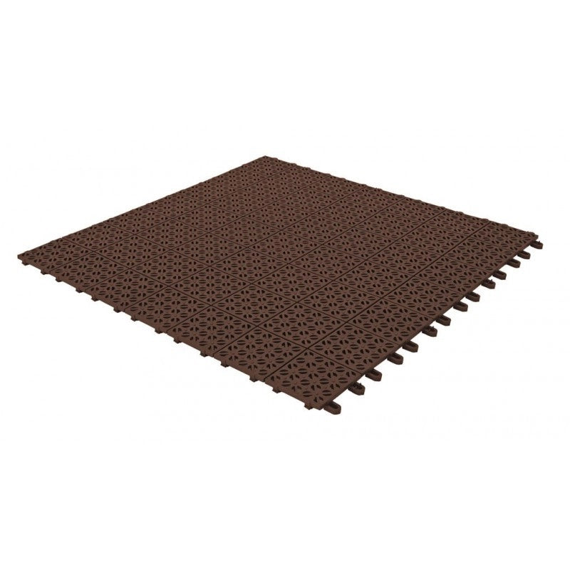 Set da 9 Piastrelle Flessibili in Plastica 55,5 x 55,5 cm da esterno, drenanti 2,7 m2 Colore: Grigio