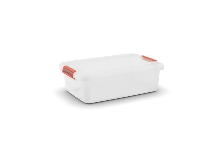 KIS K Latch Box Armadietto portaoggetti Rettangolare Arancione, Trasparente