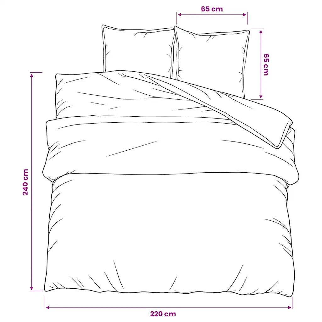 Set Copripiumino Grigio 220x240 cm in Cotone CFW3359917
