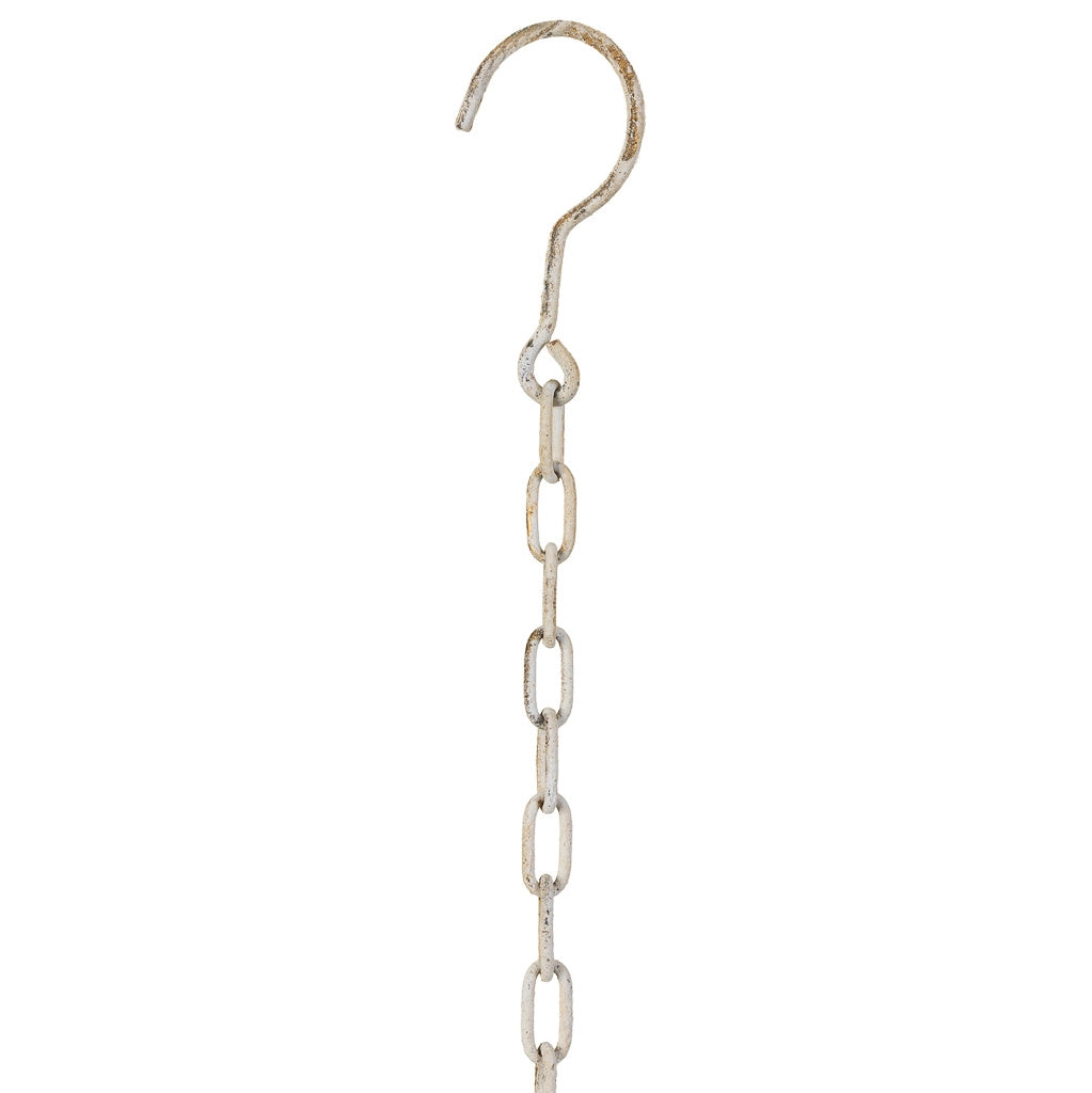 Fioriera sospesa in ferro bianco 30x25x55h cm