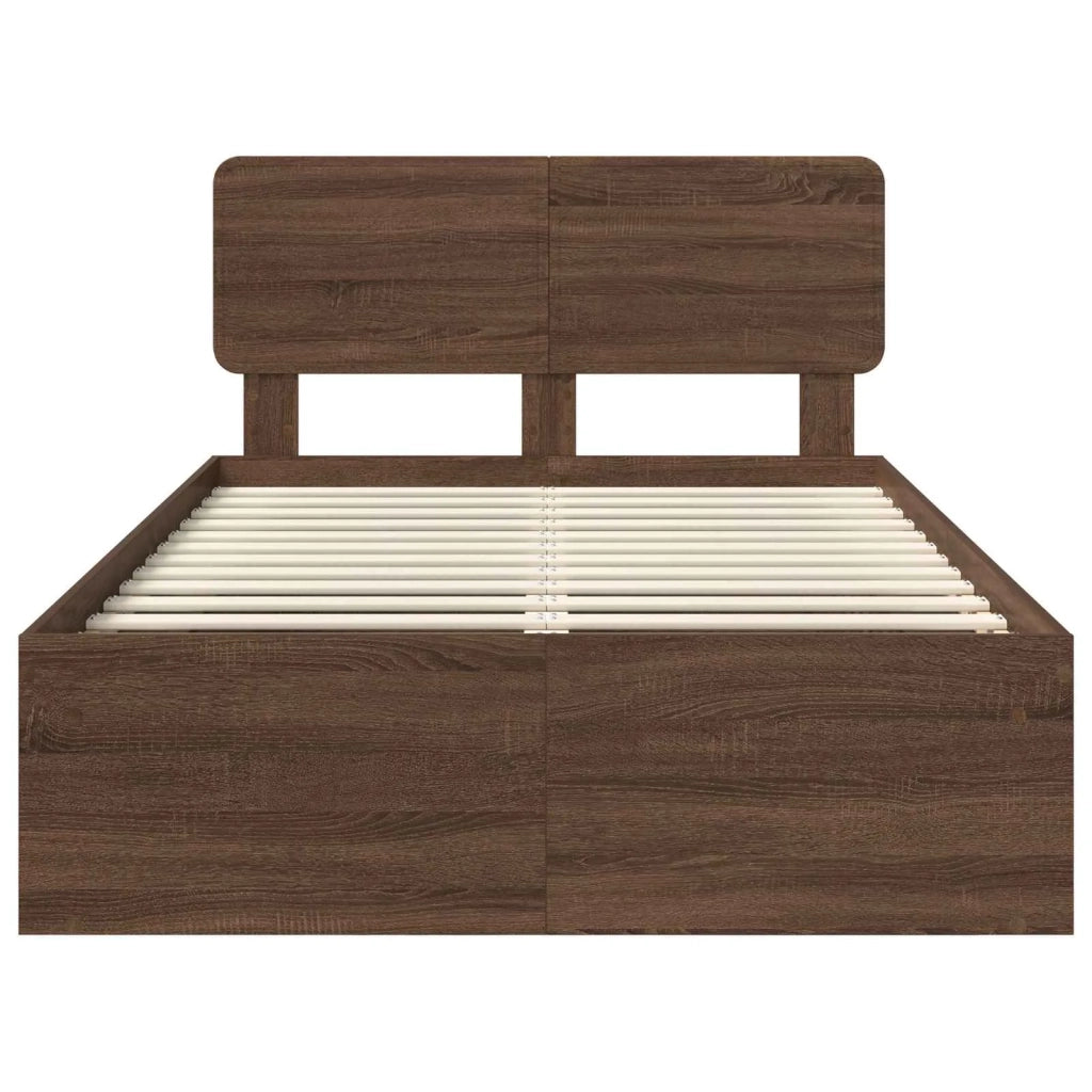 Struttura del letto Rovere Marrone 120 x 200 cm Pino massello 3412102