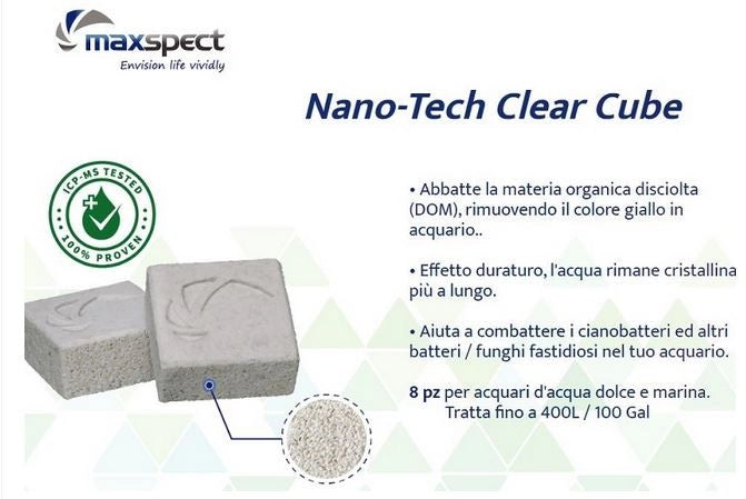 Maxspect Nano-Tech Clear Cube 8pz - supporto biologico ad alta efficienza